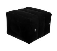 DOITOOL Reposapiés inflable almohada reposapiés para avión cojín reposapiés accesorio de aviones almohada de viaje para pies almohada inflable para pies flocadopvc Negro