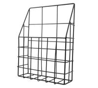 DOITOOL Revistero de Pared Negro de Hierro Resistente, Expositor Colgante para Revistas y Periódicos, Soporte de Pared Versátil para Oficina, Baño y Hogar, Organizador Práctico y Compacto