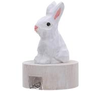 DOITOOL Sacapuntas de madera: Sacapuntas de animales para niños, herramienta de afilado manual con forma de conejito de madera, bonito material de papelería portátil para la escuela, estudio de arte