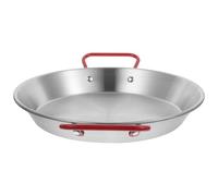 DOITOOL Sartén de Acero Inoxidable Doble Asa para Cocinar Paella y Freír Pollo, Superficie Antiadherente y Rápida Conducción de Calor para Cocina Divertida