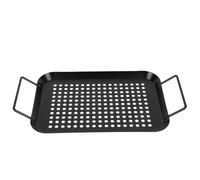 DOITOOL Sartén Negro Acero Inoxidable Antiadherente de Parrilla para Mango Práctico y Resistente y para Barbacoa Asado al Aire Libre