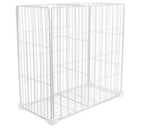 DOITOOL Separador Organizador para Congelador Horizontal y Vertical Cesta de Alambre Blanca Dos Compartimentos y Cesta Inferior 37 CM Alto X 19 CM Largo X 37 CM Ancho Solución de