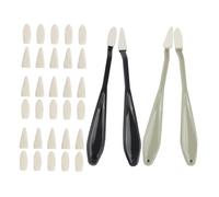 DOITOOL Set de Herramientas de Fusión para Dibujar Esponjas de ABS 40 Piezas 20 Cabezales Redondos 20 Puntas Finas Colores Negro y Gris para Artistas y Estudiantes en Dibujo y