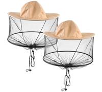 DOITOOL Sombrero de Apicultor Mosquitera y Protección Uv, 2 Piezas Ligeras y Plegables Ideales para Uso en Colmenas y Actividades al Aire Libre