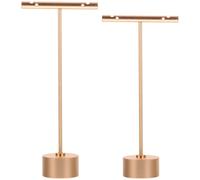 DOITOOL Soporte de Exhibición Paquete de 2 Piezas Dorado para Joyería en Forma de T de Aleación de, Resistente al Óxido, Organizador de Pendientes para Tocador y