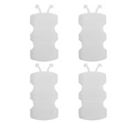 DOITOOL Soporte de pared para cabezal de ducha con ventosa - ajuste universal - 4 piezas - ideal para baños temporales y cambios de vivienda - blanco
