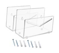 DOITOOL Soporte para Correo de Escritorio Transparente Acrílico 2 Piezas Organizador de Sobres para Oficina Escuela y Hogar Expositor Multifuncional para Cartas y Archivos