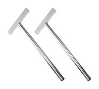 DOITOOL Soporte Portátil para Letreros de Acero Inoxidable Barra Extensible de 40 CM 2 Unidades para Señalización Interior en Aeropuertos y Eventos