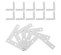 DOITOOL Soportes de Esquina en L Negros 90 Grados, 15 Unidades Grandes 80 Mm Grosor 1.5 Mm, Soporte Plano Angular para Muebles, Estantes y Gabinetes, Accesorios Resistentes