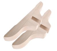 DOITOOL Soportes para Separador de Ambientes Base Divisoria de Madera Natural 2 Piezas, Pies Reforzados para Panel Plegable, Soporte Estable para Oficina, Hogar y Restaurante