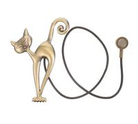 DOITOOL Sujetador Magnético para Cortinas Forma de Gato Abrazaderas Metálicas Color Azul Antiguo Correas de Sujeción sin Perforación para Cocina Sala y Oficina