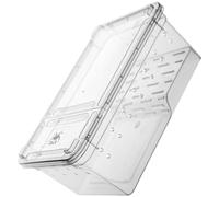 DOITOOL Tanque para Reptiles con Plataforma para Tomar Sol, Caja de Vida Transparente de Gran Tamaño, Hábitat Multifuncional para Tortugas y Anfibios, Adecuado para Mascotas Domésticas