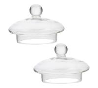 DOITOOL Tapa para Tetera de Vidrio Transparente 7,5 Cm Repuesto para Tetera de 600 Ml Set de 2 Piezas Compatible Celebración Tapa de Cristal para Preparación de Té
