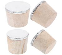 DOITOOL Tapones de Corcho para Hervidor de Agua de Madera Natural, 4 Piezas (2 Grandes 2 Pequeños), Tapón de Botella Diseño de Rosca, Accesorios para Jarras y Termos Domésticos