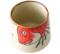 DOITOOL Taza de Sake Japonesa de Cerámica Pintada a Mano Taza de Té sin Asas Estilo Japonés Capacidad Grande Superficie Lisa para Restaurante de Sushi y Uso en Hogar o Oficina