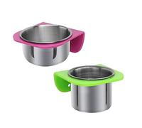 DOITOOL Tazón De Alimentación para Periquitos y Aves Comedero Multifuncional De Inoxidable Resistente y para Pájaros Pequeños De Limpiar y Mantener Pequeño y Grande