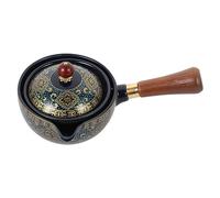 DOITOOL Tetera de cerámica china de porcelana clásica china Gongfu Juego de té de rotación 360 Tetera de cerámica con colador de té para té de hojas sueltas