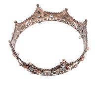 DOITOOL Tiara Barroca Vintage Redonda Negra para Novia, Adorno de Mujer para Boda, Accesorio de Cabello Elegante de Propuesta Nupcial, Decoración para Bodas y Eventos