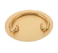 DOITOOL Tiradores de Latón Vintage para Armarios Chinos Manijas de Cajón de Cobre Doble Orificio 90X70Mm Tiradores Decorativos para Muebles de Cocina Baño y Tocador