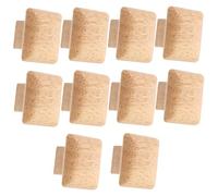 DOITOOL Tiradores de Madera para Cajones y Armarios, 10 Piezas, Superficie Resistente, Desmontables y Aptos para Habitaciones