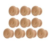 DOITOOL Tiradores para Cajón de Madera Maciza 10 Piezas Pomos Redondos de 38 MM para Armarios y Muebles Accesorios de Madera Natural para Puertas y Cajones Uso Hogar y Oficina