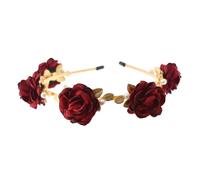 DOITOOL Tocado De Flores Perlas Artificiales Para Novias Diadema Retro Barroca Para Bodas y Accesorio De Cabello Elegante Para Mujeres y