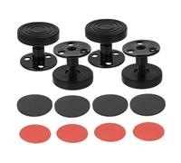 DOITOOL Tope de Cama Ajustable Rosca 4 Piezas Negro Pequeño Estabilizador para Cabecero de Cama Fijador Antideslizante 30-40 MM para Dormitorios y Muebles