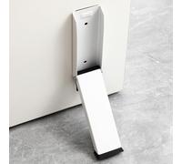 DOITOOL Tope de Puerta sin Taladrar Abatible Cuadrado, Soporte Adhesivo Color Blanco Marfil para Puertas Interiores y Exteriores, Protección Anticolisión para Oficina y Hogar