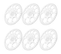DOITOOL Transportador Circular Transparente 115 CM 6 Piezas de Plástico Multiusos para Dibujo Técnico Medición y Diseño en Oficina y Escuela