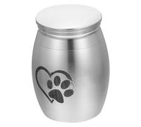 DOITOOL Urna para Cenizas de Mascotas de Acero Inoxidable Urna para Perros con Diseño Ligero y Resistente Recipiente Portátil para Huesos de Mascotas para Recuerdo y Almacenamiento Hogar