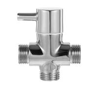 DOITOOL Válvula Desviadora de Ducha G1/2 de 3 Vías, Latón Plateado | Entrada Macho 1/2 Pulgada, Salida Doble en T, Cambio Rápido, Flujo Estable para Baño