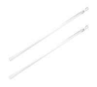 DOITOOL Varilla Moderna de de Acrílico Tiro Transparente de Cortinas 12 Pulgadas 2piezas para Apertura Fácil y Protección contra Desgaste Elegante