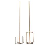 DOITOOL Varillas Mezcladoras de Cemento para Taladro 2 Piezas Cabezal Hexagonal Doble, Acero Resistente y Durable, Accesorio para Mezclar Pintura, Mortero y Yeso en Construcción