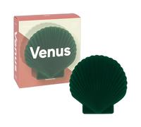 Doiy - Joyero para Mujer - Organizador de Joyas - Diseño en Forma de Concha - Elegante y Práctico - Recubierto con Terciopelo - Color Verde - 12,6x12,8x5 cm