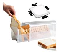 Doiyislem Bread Box - contenedor de almacenamiento de depósito de 14x34 cm, contenedores de almacenamientos hermético con tapa, almacenamiento de pan, para pasteles, tostadas y galletas