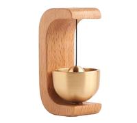 Doiyislem Campanilla De Tienda para Apertura De Puerta - Campanilla de Viento en Madera Natural para | De De Latón con Imán Y Adhesivo