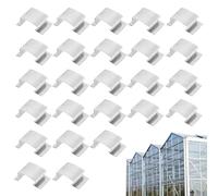 Doiyislem Clips de invernadero para acristalamiento | 25 clips de reparación de acristalamiento de repuesto | Pinzas de sujeción inoxidables para fijación en jardín, campo abierto y jardín de invierno