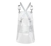 Doiyislem Delantal Claro, Delantal De Trabajo De Peluquería | Delantal impermeable y resistente al aceite con bolsillo,Equipo de cocina con babero ajustable para ama de casa, hombres y mujeres