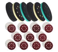 Doiyislem Disco De Lijado,12,7 cm 8 Agujeros Discos de Amortiguación para Pulidor - Almohadilla De Esponja,para Pulidora, Pulido, Esmerilado, Madera, Metal, Automotriz y Panel de Yeso