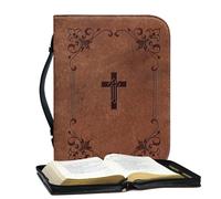 Doiyislem Funda de Biblia - Personalizado Biblia Bolsa para Hombres Mujeres Libro Biblia Iglesia Bolsas con Asa Con Asa, Bolsa Biblia Con Múltiples Compartimentos Para Padres, Madres, Amigos