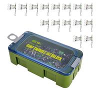 Doiyislem Giratorios para la - 15 Piezas De Acero Al Carbono para Equipo De Lanzado con Cuenta Luminosa,Conector De Señuelo con para En Agua Salada,para Agua Salada Dulce Lago Arroyo Mar