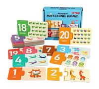 Doiyislem Juego de cartas - Juego educativo de números con tarjetas de papel - Juguete educativo para aprender a contar para niños de 1,5 - 6 años