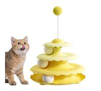 Doiyislem Juguete para Gatos, Pista de Bolas, Torre de Bolas de 3 Niveles, Rompecabezas Divertido, para casa, salón, Dormitorio, Cocina, balcón, apartamento, Esquina, Zona de relajación