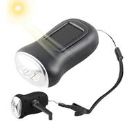 Doiyislem Linterna De Manivela Manual - Linterna De Manivela Para Senderismo | Lámpara LED Impermeable Con Correa Y Carga Solar Para Senderismo Camping Náutica Tienda Supervivencia