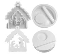 Doiyislem Molde Para Velas De Belen - Molde De Silicona Para Velas De Navidad - Suministros Para Manualidades Multifuncionales Para Fabricación De Jabón Para Actividades Familiares