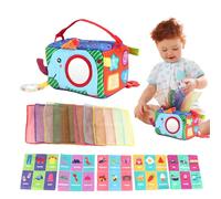 Doiyislem Pañuelo de juguete para bebés - Libro de tela para actividades educativas, juguetes sensoriales para bebés | Para niñas y niños de 9 a 12 meses en el Pascua Navidad avión coche