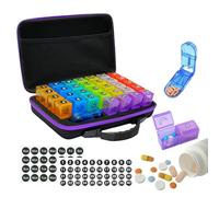 Doiyislem Pastillero Semanal - Contenedor Dispensador Portátil,Pastillero Para 31 Días 3 Veces Al Día - para Suplementos de de Pescado, Bolso de Viaje, Uso Diario, Farmacia y Colegio