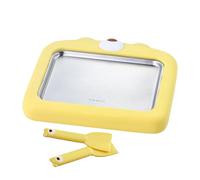 Doiyislem Placa Fría para Helado Enrollado,Placa Fría para Yogur con Espátulas | Accesorio Doméstico Manual para Helados y Yogur para Familias