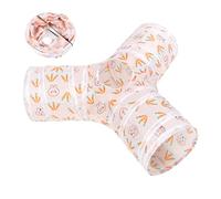 Doiyislem Túneles para Gatos De Interior,Juguete Interactivo Plegable 3 Vías con Agujeros | Juguete con Agujeros para Gatos Pequeños Perros Conejos - Uso Interior Exterior Jardín Entretenimiento