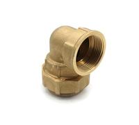 DOJA Barcelona | 2 Codos Hembra 90° Polietileno | Para Manguera Polietileno 25mm | Conector de Latón | Codo Fontanería Compresión, Agua Lluvia, Electroválvula Irrigación